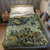 Reminiscence of Vincent Flannel Blanket Warm Soft Halloween Christmas Couch Warm Cozy Decorative Decor Gift for All Season