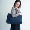 Elephant Tote Habit Neo Nylon Tote Bag TOTEBAG Lightweight PC Storage [Root] "KONBU®" <UNISEX> Water-repellent (Navy)