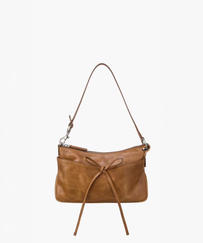 Margesherwood Ribbon Pochette_Saddle Brown Pull-Up