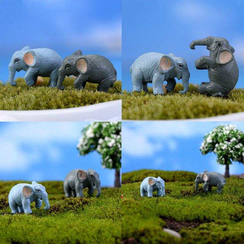 Mini Simulation Elephant Ornament DIY Micro Landscape Accessory Home Decor Ornament 5PC