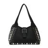 Fashionable Hasp PU Sweet Large Capacity Shoulder Bags for Women 2026 High Quality Rivets Sense of Luxury Commute Style Tote Bag