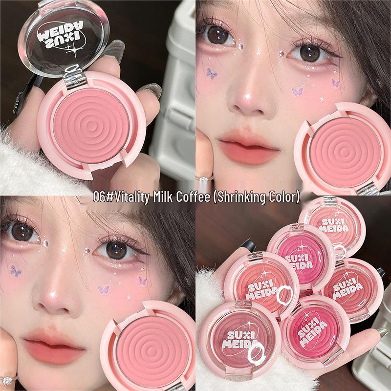 Suxi Meida Zhenyan Girl Vitality Blush - Long-lasting, Non-caking, Highlight & Brighten, Natural Blend, Single Shade.