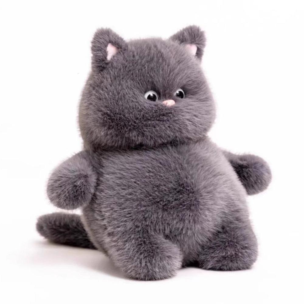 Soft Toys Stuffed Animal Chubby Shape Plush Animal Cute Toy Cat Doll  Home Decor серый