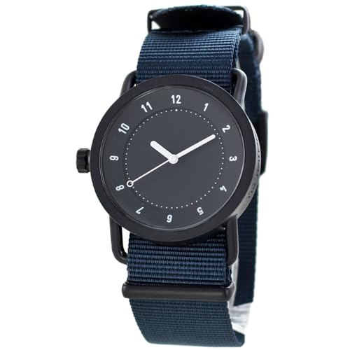 

Унисекс-часы TID Watches для мужчин и женщин с черным корпусом, синим ремешком НАТО и портативным футляром для часов (10210123-dcase) [Параллельный импорт]