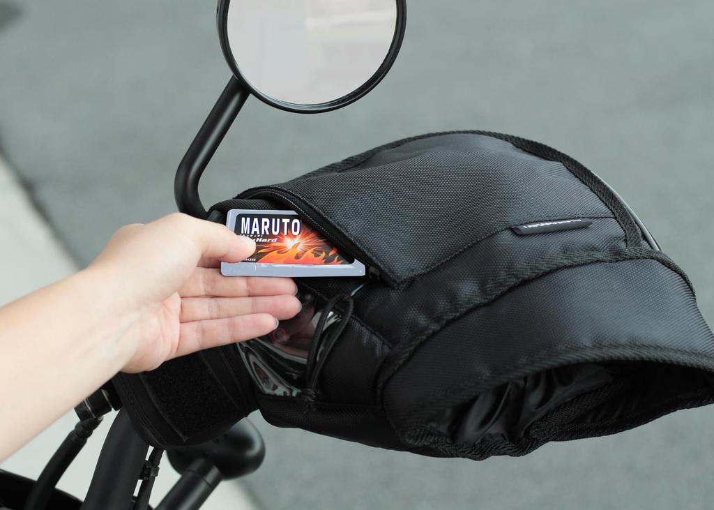 MARUTO Handlebar for Large Bikes and Cold Weather Cover, Black, Scooters, Protection, HC-OB7800
