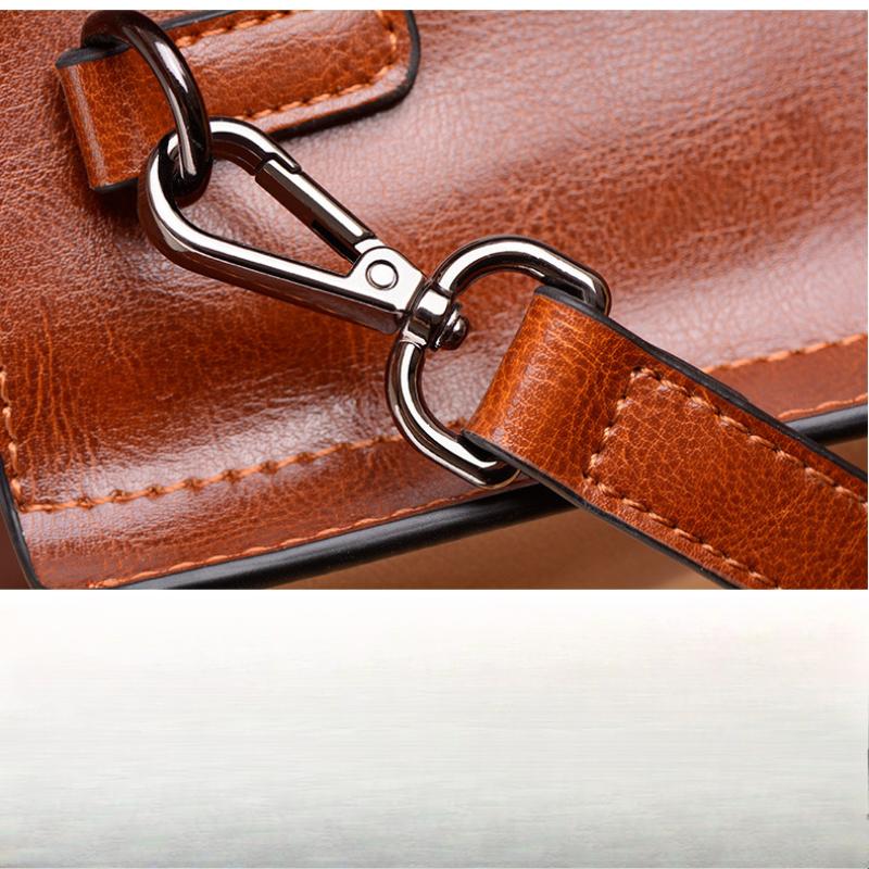 Bolso bandolera retro europeo y americano para mujer, bolso de mano de cuero con costuras, bolso femenino