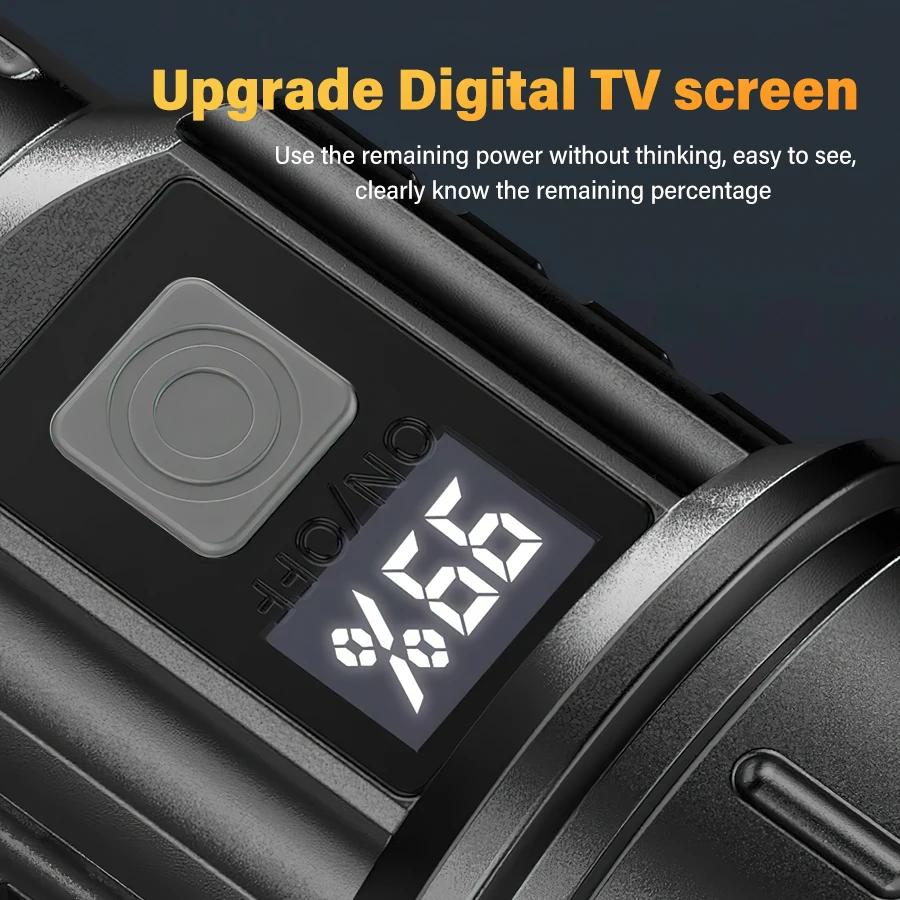 Ultra-bright LED Flashlight Portable Rechargeable Lamp Built-in Battery for Outdoor Waterproof Camping Emergency Tactical Torch