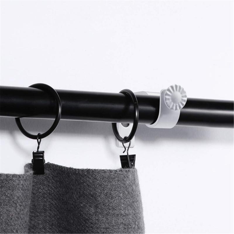 4pcs Portable Sturdy Adjustable Curtain Rod Holders Fit Rod Extending Home Accessory for Various Room Daily Use
