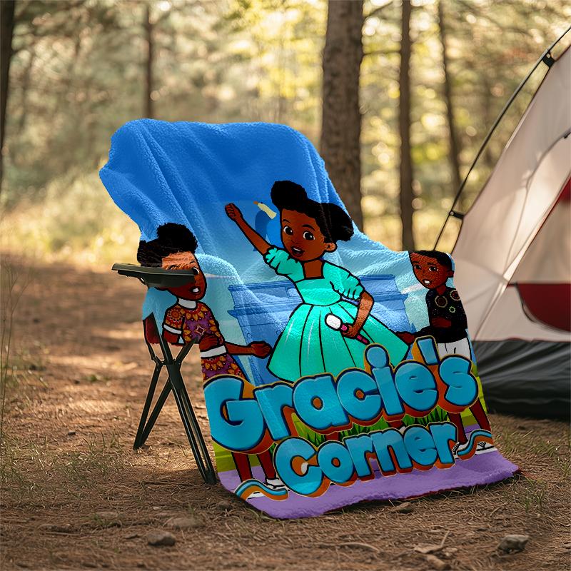 Gracie's Corner Theme Printed Blanket - Perfect for Couch, Bed, Travel & Outdoor Use | Machine Washable, Cozy & Durable.