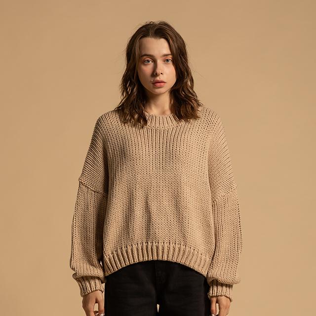 Raon Overfit Knit (Be) Beige/Free