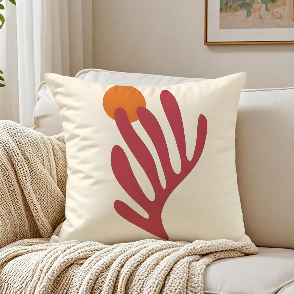 Cuscino Boho Matisse Linea Corallo Disegno a Linee Cuscino Copricuscino Federa Anti-Acari Decorazione Divano Soggiorno Cuscino Stanza