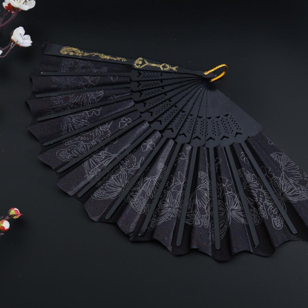 Embroidered Folding Fan Hot Stamping Handheld Fan Gifts Hand Held Party Decoration