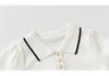 Girls' Korean Style Knit Polo Collar Sweater Pullover - Solid Color, Versatile Half-Button Design