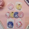 Sanrio Cute Cartoon Mini Round Mirror - Portable, High Appeal for Children & Students, Girly Heart Design