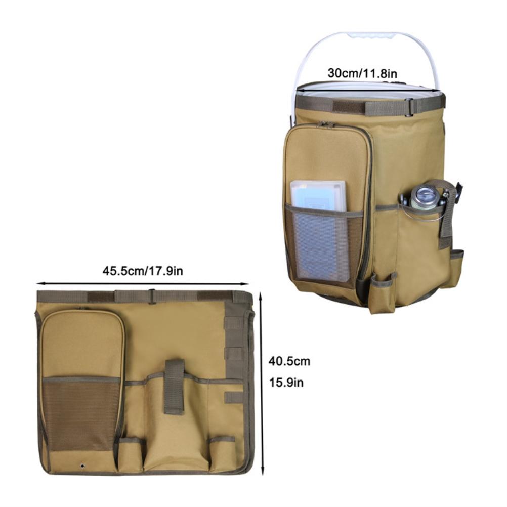 Outdoor Campingeimer Organizer Große Kapazität Angeltaschen-Aufbewahrungstasche Gartentasche für Angeln Camping Wandern