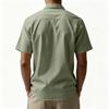 Men's Linen Short Sleeve Shirt Casual Loose Fit Button Down Shirt with Chest Pocket Classic Collar Summer Shirt for Daily Wear