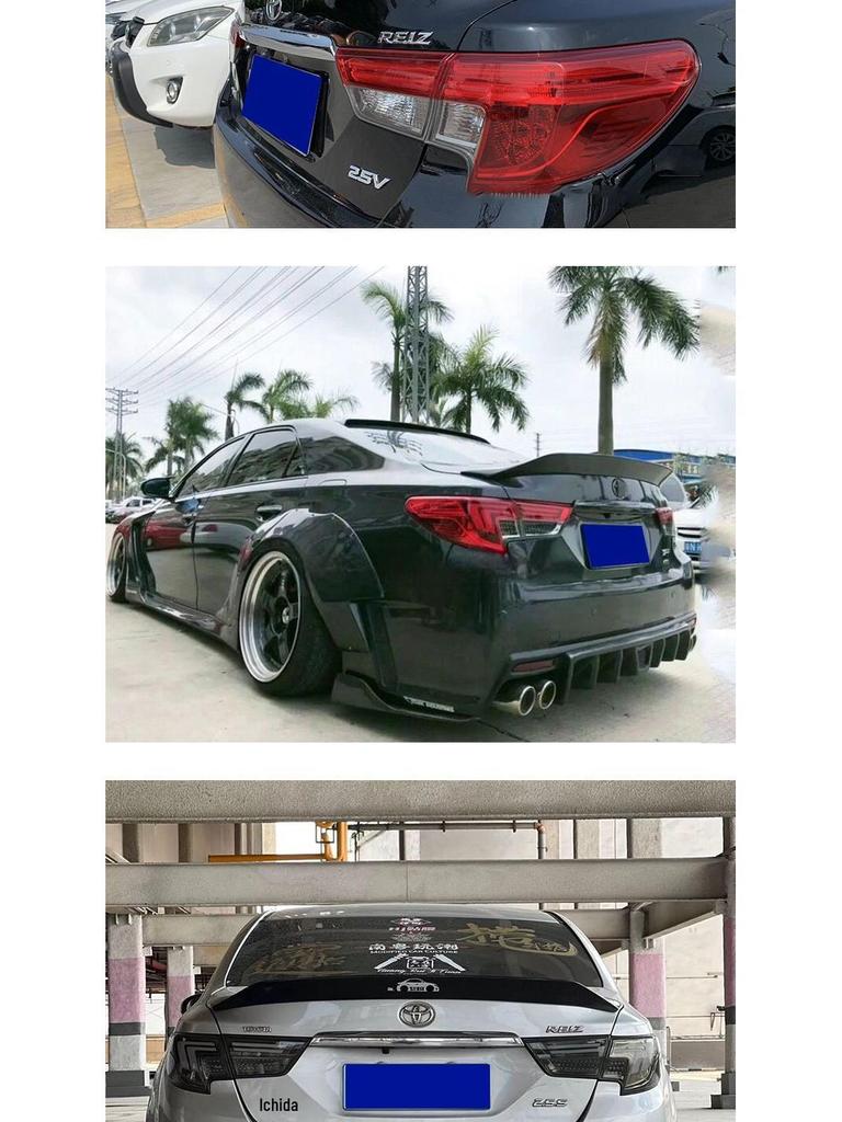 ABS Ducktail Spoiler for Toyota Reiz (2005-2017), tailored fit, no drilling needed.