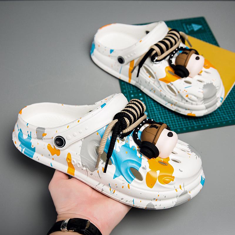 2025 Summer Hole Shoes Dog Ear Slippers - Unisex