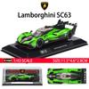 Bburago 1:43 Lamborghini SC63 911 S1 C8R Alfa Liga Leve Veículo de Luxo Diecast Puxar para Trás Carros Modelo Brinquedo Coleção Presente