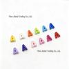 Colorful Acrylic Alphabet 'A' Beads for DIY Keychains & Charms