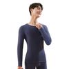 2 Pcs/Set Winter Thermal Clothing Set Round Neck Seamless Long Sleeve Warm Thick Plush Slim Fit Elastic Lady Cold Weather Pajamas Set