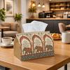 1pc Indian Traditional Tissue Box - Multi-functional Napkin Dispenser, Two Sizes Available Made of Durable Polyester, Decorated with Elephant Archway