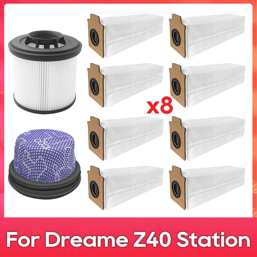 Nadające się do ( Stacja Dreame Z40 ) Części Zamienne Akcesoria Filtr Wstępny Worek na Kurz Zestaw do Robota Odkurzacza