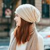 High-end Merino Pure Wool Knitted Hat Stacking Hat Bag Head Autumn and Winter Crimping Cold Hat Men and Women