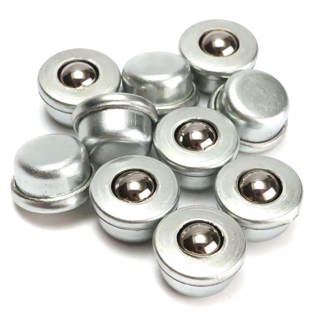 10Pcs CY-8H 8mm Sliver Ball Metal Transfer Bearing Unit Conveyor Roller Wheel US