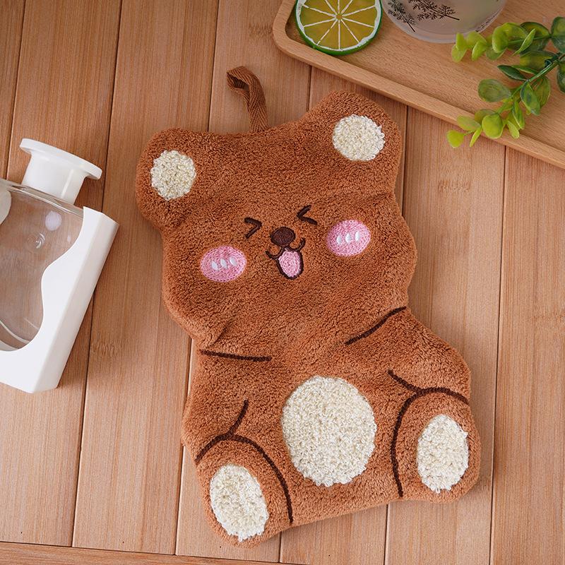 New Arrival: Hanging Cartoon Creative Children's Kitchen and Bathroom Absorbent Towel, Coral Fleece, Odorless