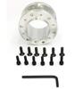 50mm Silver Aluminum Steering Boss Universal Fit for and Circuit Racing Spacer, Motorsports, Drift, Rally, Zero-Yon, (Silver)