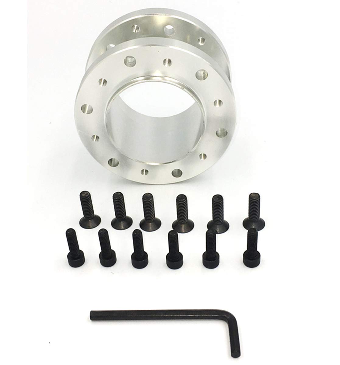 

50мм Серебристый Алюминиевый Рулевой Босс Универсальная Посадка для и Кольцевых Гонок Проставка, Автоспорт, Дрифт, Ралли, Зеро-Йон, (Серебряный)