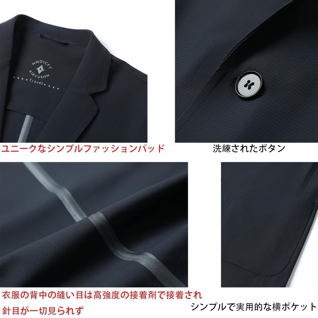 MYMRIN Summer Business Blazer Size Men's Cooling, Breathable, Ultra-Thin Jacket, Wrinkle-Resistant, Cool, Casual, (Navy, 2XL)