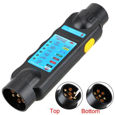 Tester tažných světel pro auto 12V Karavan Tažení Tažné zařízení Světla Kabelážní tester Zástrčka Zásuvka Diagnostické nástroje 7pinový Tester přívěsu