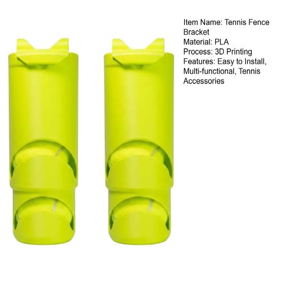 1/2Pcs Tennis Fence Storage Bracket 3D Printed Tennis Balls Water Bottle Essentials Holder Multi-functional Tennis Court Gear Organizer