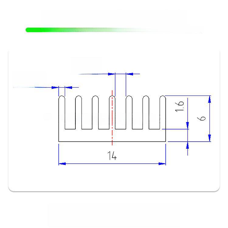 Aluminum Heat Sink Sheet & Profile - 20x14x6mm Chip Radiator with Thermal Conductivity