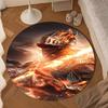 Knightly Crusader Armor Round Rug for Livingroom,Bedroom, Palyroom, Chair Rug, Area rug, Circle Carpet, Large Size Fan Christmas gift