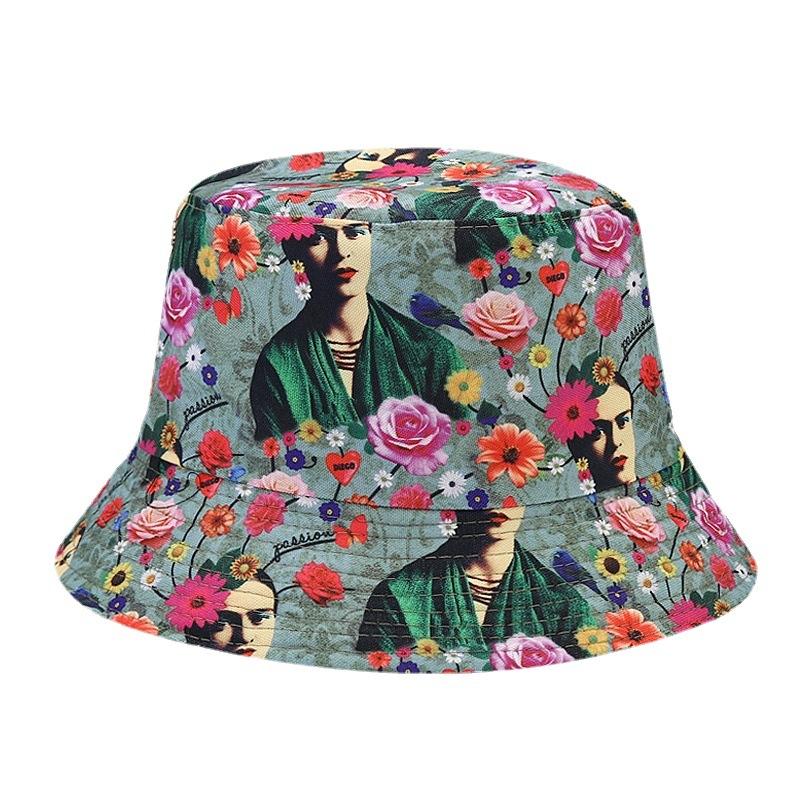 New Product European and American Popular Printing Double-sided Sun Hat Outdoor Sunscreen Sunshade Basin Hat Men's and Women's Bucket Hat