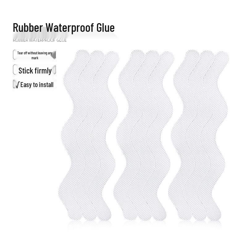 Transparente S-förmige, rutschfeste, wasserdichte und ölbeständige Treppenaufkleber mit Ziegelstein-Steinmuster für Badezimmer.