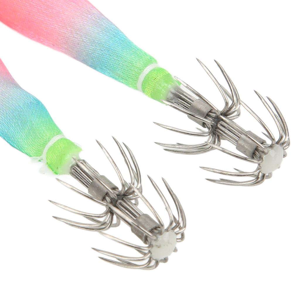 Squid Hook Intensive Luminous Stainless Steel Cuttlefish Jig Polishing Double Row Fishing Bait