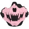 Maschera Facciale Mezza Faccia Zanne Festa Cosplay Airsoft Paintball Maschera Copertura Horror Halloween Costume Cosplay Maschera Accessori Festa