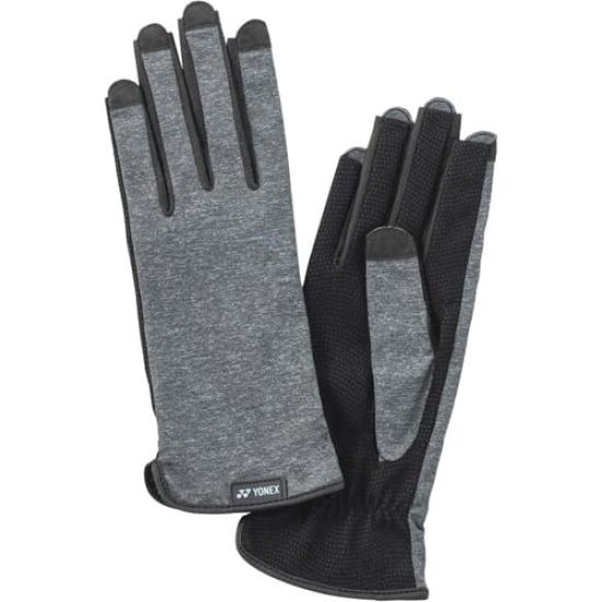 

YONEX Tennis No Palm AC299 Gray LL Gloves, Ambidextrous, Nail-Through, Hole, 275 Mok,