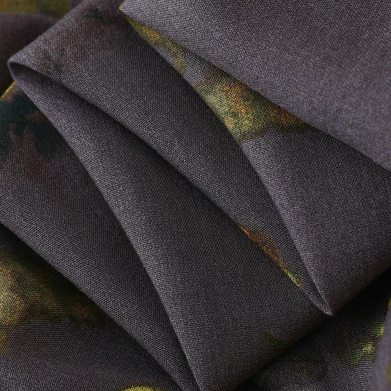 Women's Chaotic Pleated Fashion Floral Half-body Skirt Spring and Summer New Cover Crotch Thin A-line Skirt Printing Splicing Cake Long Skirt