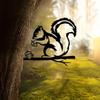 Charming Metal Squirrel - Rustic Outdoor Yard Art. Handmade Home & Garden Decor, Perfect for Weddings and Housewarming Gifts