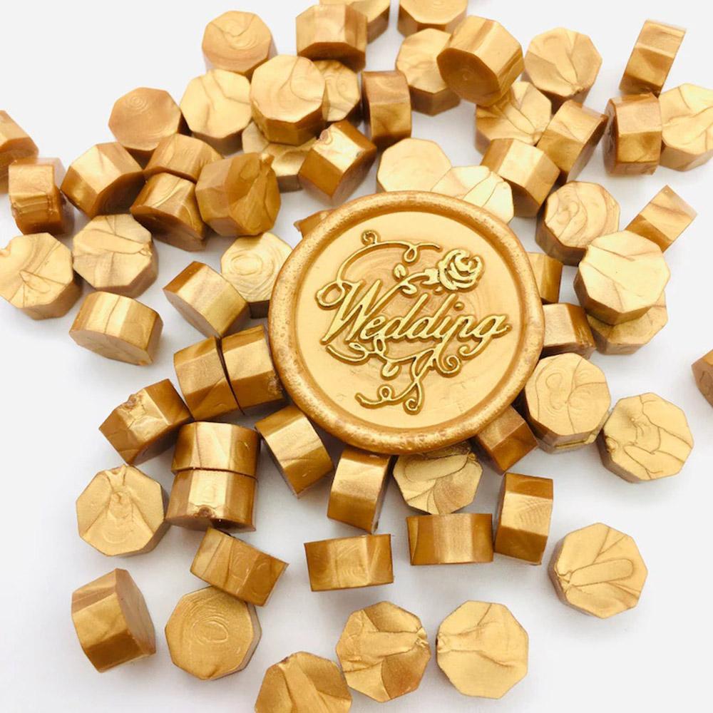 100pcs Colorful Metallic Golden Sealing Wax Stamp Macaroon Wax Beads DIY Gift Envelope Wedding Invitation Ancient Scrapbooking