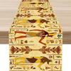 Egyptian Mythology Pharaohs African Hieroglyphics Table Runner Dresser Scarves Farmhouse Kitchen Dining Table Runner Party Decor