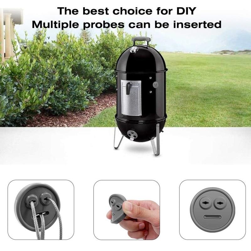 Sada 2 průchodek pro teploměry a sondy Náhradní díly pro grilovací teploměry pro grily, sporáky a další