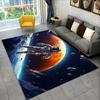 Astronaut Traum Universum Raumfahrer 3D Weltraum Cartoon Teppich für Wohnzimmer Schlafzimmer Dekoration, Rutschfest für Sofa Fußmatte Kinder