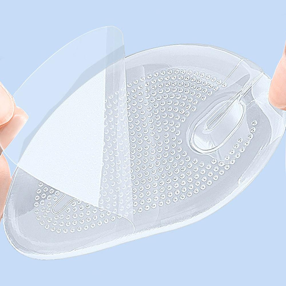 2Pairs Silicone Forefoot Pads Woman Slippers Sandals Inserts Metatarsal Pas for Shoes Non-Slip Self-Adhesive Gel Toe Protector