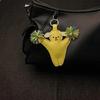 Leather Rabbit Car Keyring Bag Pendant Handmade Charm Personalized Trendy Girl Gift Bag Accessories